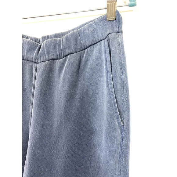 Stateside Anthro Women's Blue Terry Cropped Kick Flare Sweatpants Size Small - Picture 4 of 9